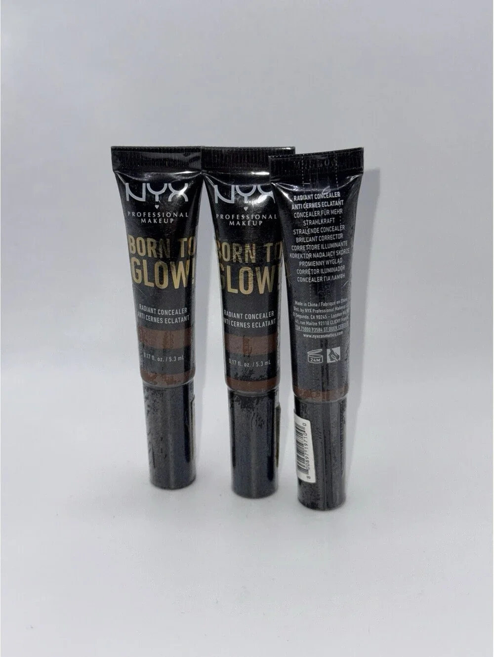 3 NYX Born To Glow Radiant Coverage Concealer Deep